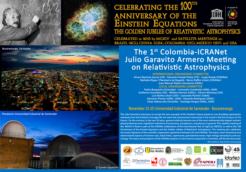 The 1st Colombia-ICRANet
Julio Garavito Armero Meeting